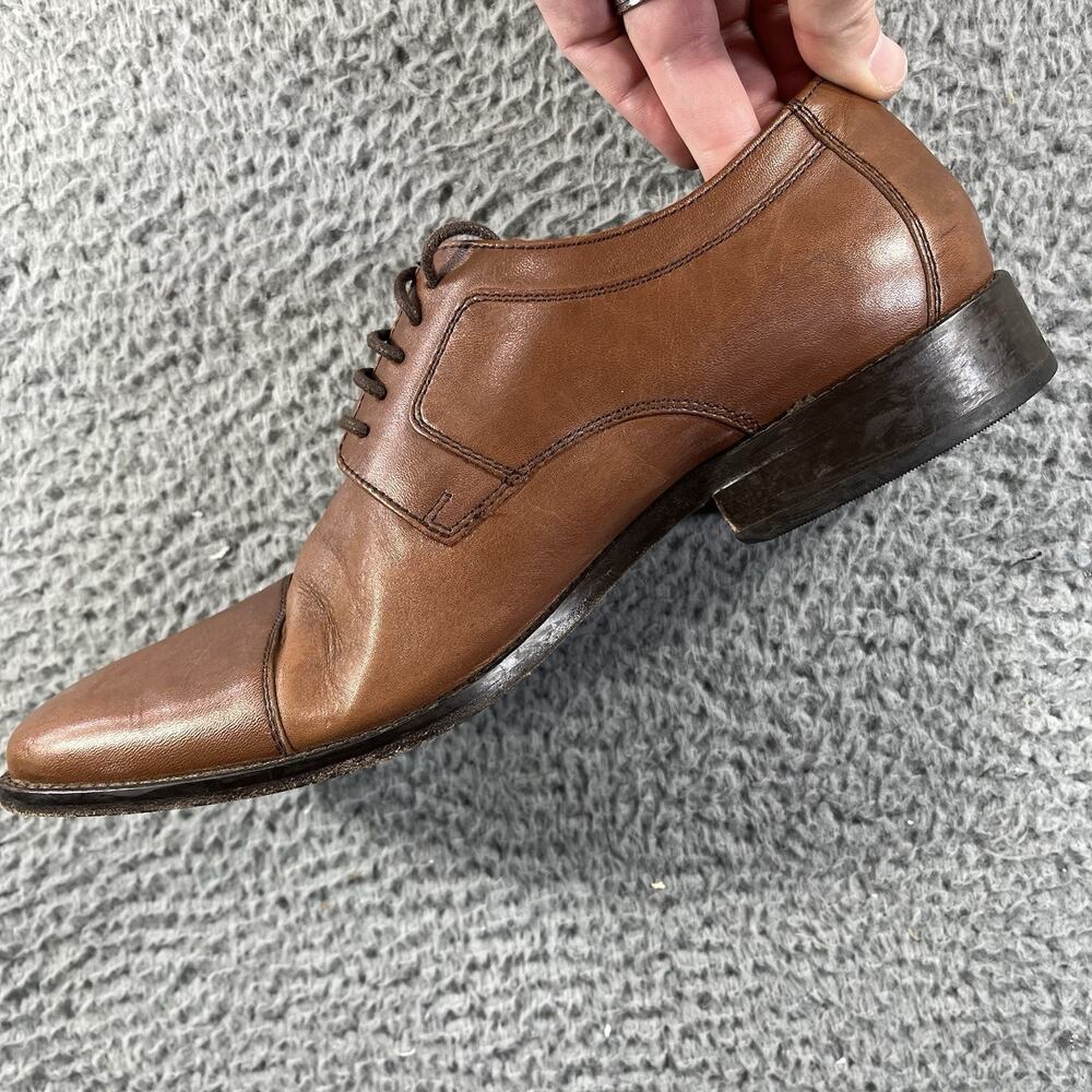 J Murphy by Johnston & Murphy Stanton Cap Toe Leather Dress Shoes Brown Mens 11M - Picture 5 of 9